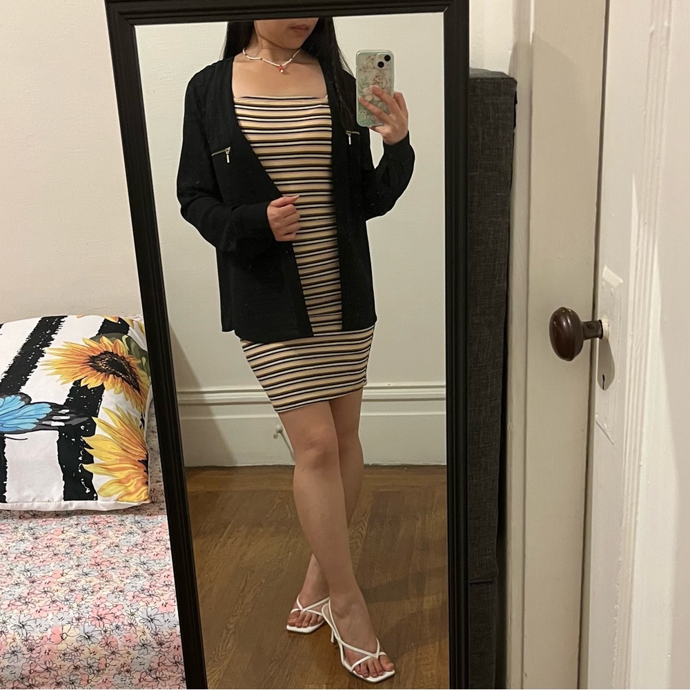 Black chiffon pocket blouse